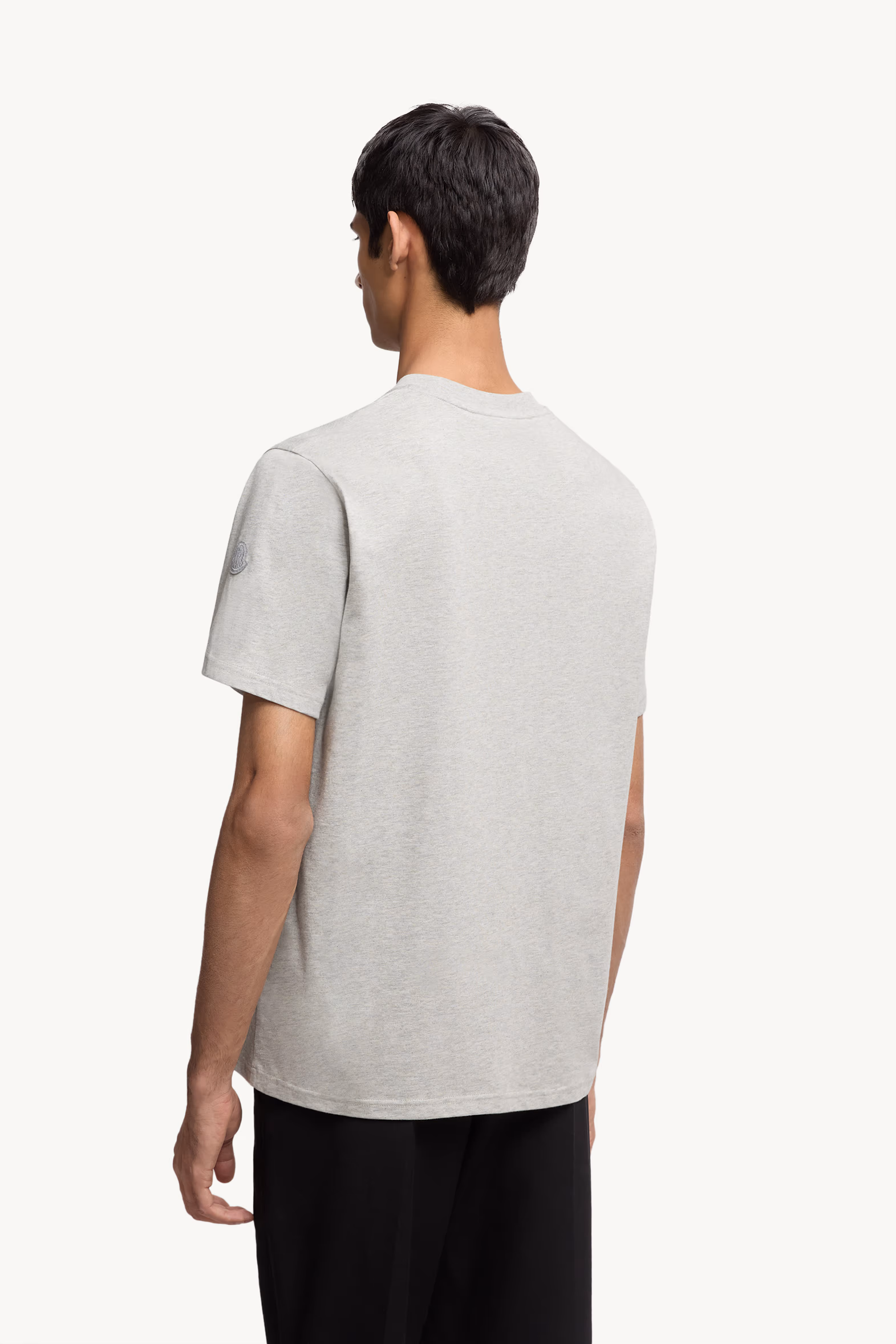 Mascot Logo Cotton T-Shirt Men Grey Moncler 5